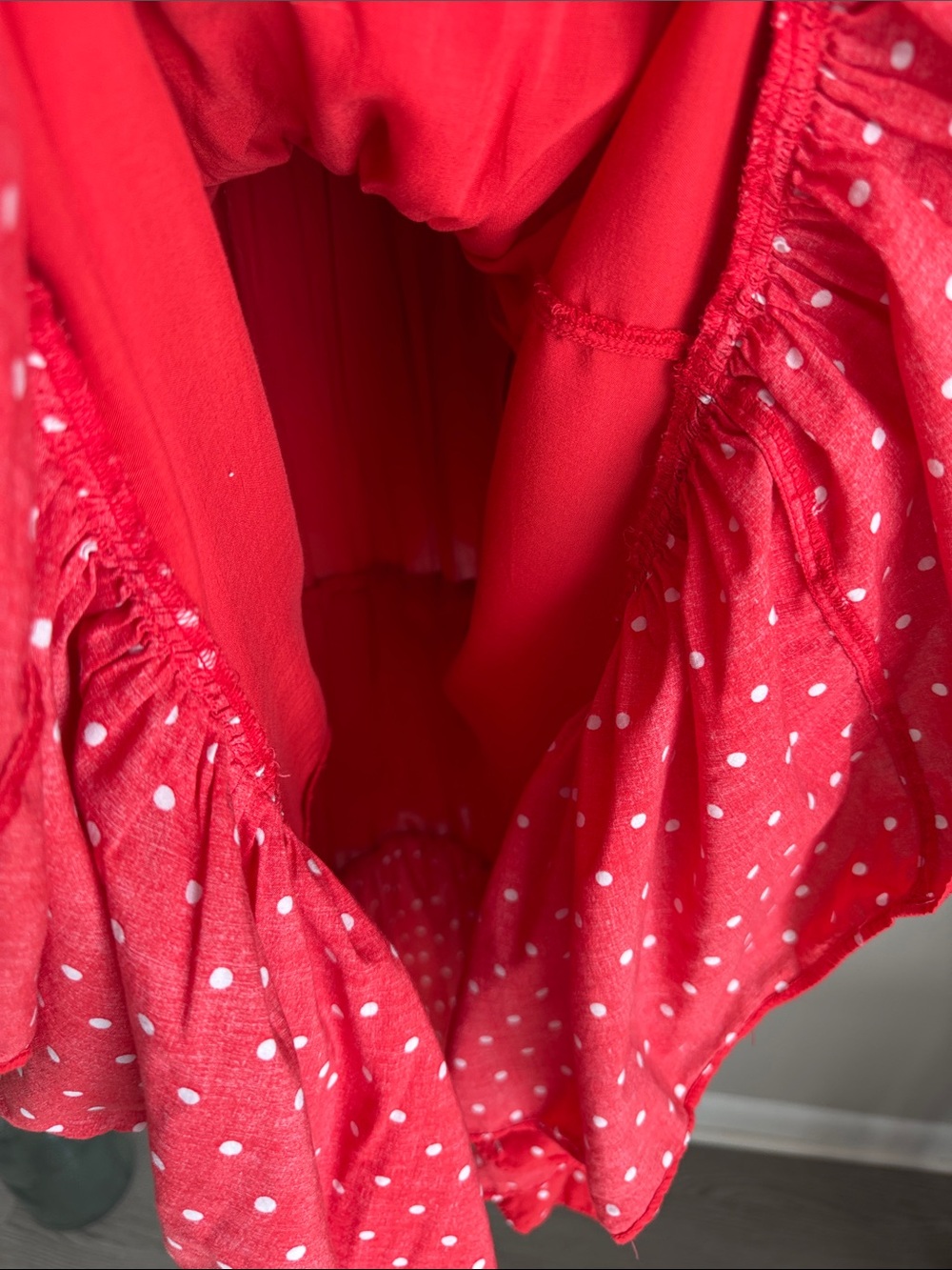Draper James Red Polka Dot Smocked Tiered Midi Dress XS Cottagecore Sundress - Picture 8 of 11